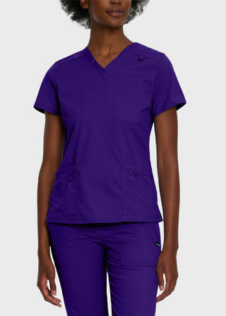 Landau Proflex Women's Modern V-Neck Tunic Solid Scrub Top