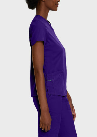 Landau Proflex Women's Modern V-Neck Tunic Solid Scrub Top