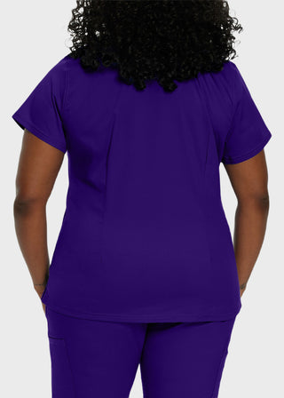 Landau Proflex Women's Modern V-Neck Tunic Solid Scrub Top