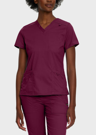 Landau Proflex Women's Modern V-Neck Tunic Solid Scrub Top