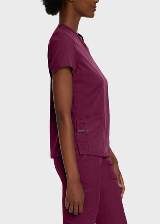 Landau Proflex Women's Modern V-Neck Tunic Solid Scrub Top
