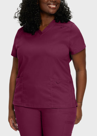 Landau Proflex Women's Modern V-Neck Tunic Solid Scrub Top