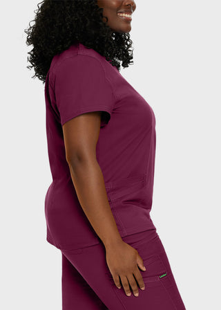 Landau Proflex Women's Modern V-Neck Tunic Solid Scrub Top