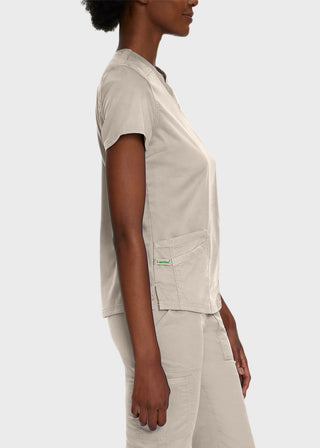 Landau Proflex Women's Modern V-Neck Tunic Solid Scrub Top