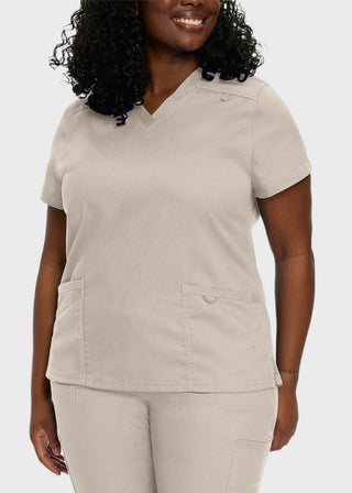 Landau Proflex Women's Modern V-Neck Tunic Solid Scrub Top