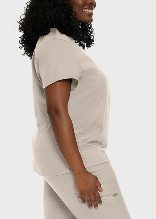 Landau Proflex Women's Modern V-Neck Tunic Solid Scrub Top