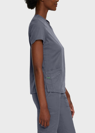 Landau Proflex Women's Modern V-Neck Tunic Solid Scrub Top