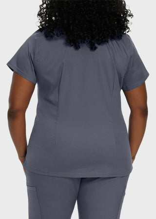 Landau Proflex Women's Modern V-Neck Tunic Solid Scrub Top