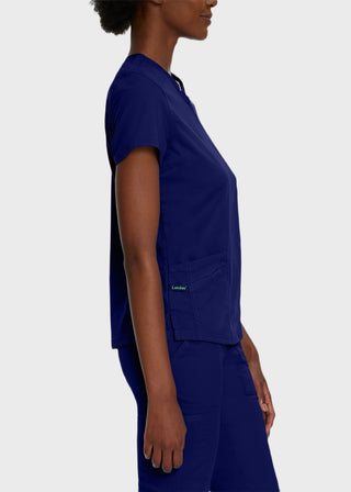 Landau Proflex Women's Modern V-Neck Tunic Solid Scrub Top