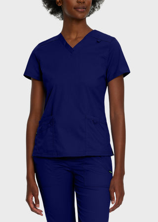 Landau Proflex Women's Modern V-Neck Tunic Solid Scrub Top