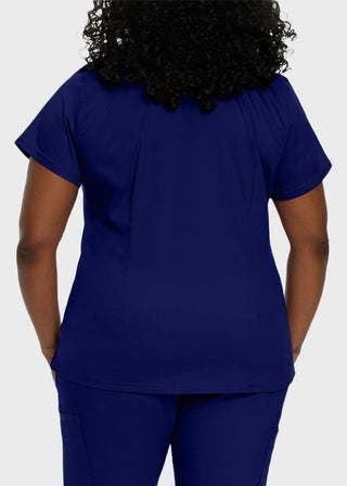 Landau Proflex Women's Modern V-Neck Tunic Solid Scrub Top