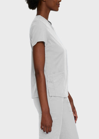 Landau Proflex Women's Modern V-Neck Tunic Solid Scrub Top