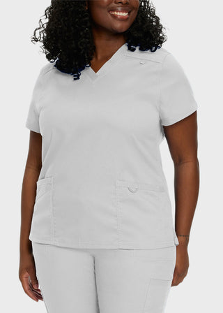 Landau Proflex Women's Modern V-Neck Tunic Solid Scrub Top