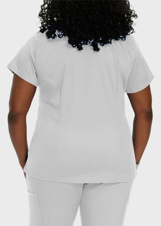 Landau Proflex Women's Modern V-Neck Tunic Solid Scrub Top