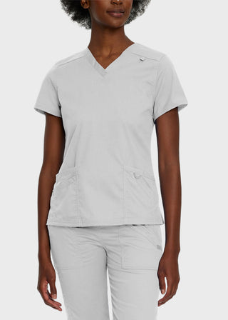 Landau Proflex Women's Modern V-Neck Tunic Solid Scrub Top