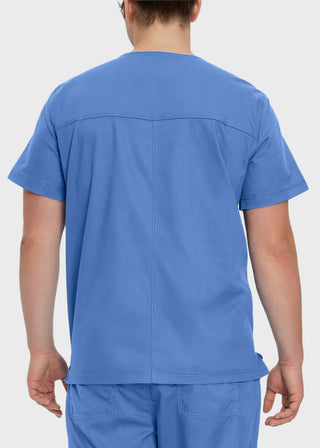 Landau Proflex Men's V-Neck Chest Pocket Solid Scrub Top