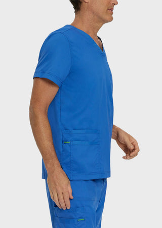 Landau Proflex Men's V-Neck Chest Pocket Solid Scrub Top