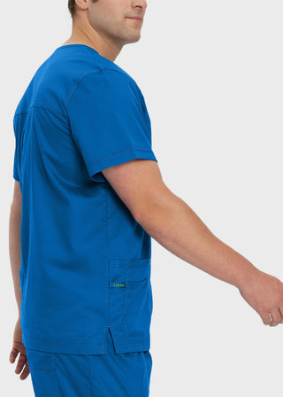 Landau Proflex Men's V-Neck Chest Pocket Solid Scrub Top