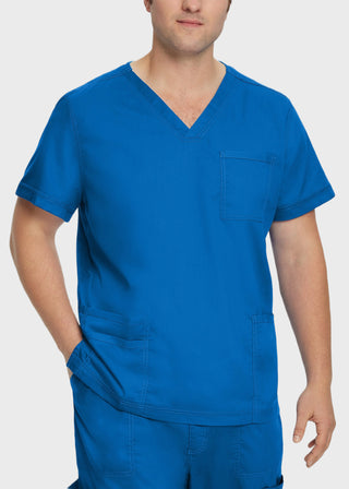 Landau Proflex Men's V-Neck Chest Pocket Solid Scrub Top