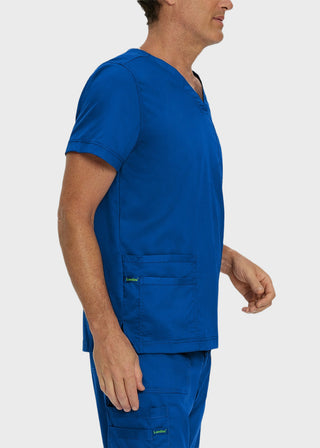 Landau Proflex Men's V-Neck Chest Pocket Solid Scrub Top