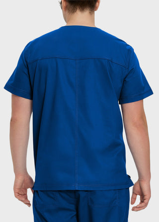 Landau Proflex Men's V-Neck Chest Pocket Solid Scrub Top