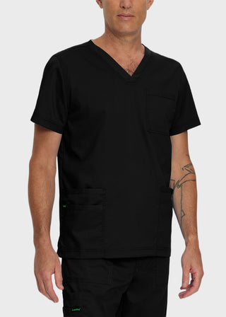 Landau Proflex Men's V-Neck Chest Pocket Solid Scrub Top