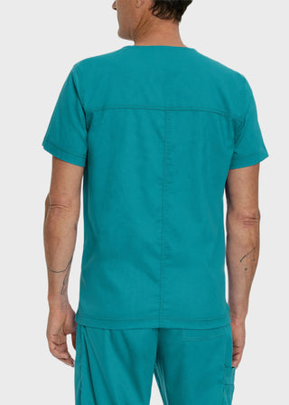 Landau Proflex Men's V-Neck Chest Pocket Solid Scrub Top