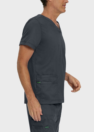 Landau Proflex Men's V-Neck Chest Pocket Solid Scrub Top