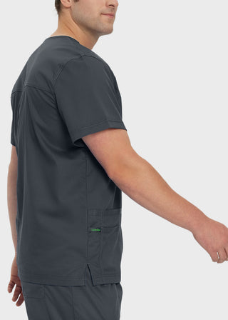 Landau Proflex Men's V-Neck Chest Pocket Solid Scrub Top