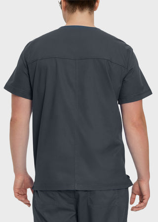 Landau Proflex Men's V-Neck Chest Pocket Solid Scrub Top