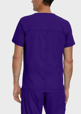 Landau Proflex Men's V-Neck Chest Pocket Solid Scrub Top