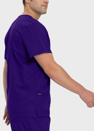 Landau Proflex Men's V-Neck Chest Pocket Solid Scrub Top