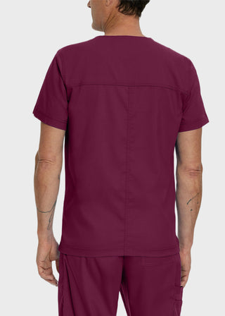 Landau Proflex Men's V-Neck Chest Pocket Solid Scrub Top