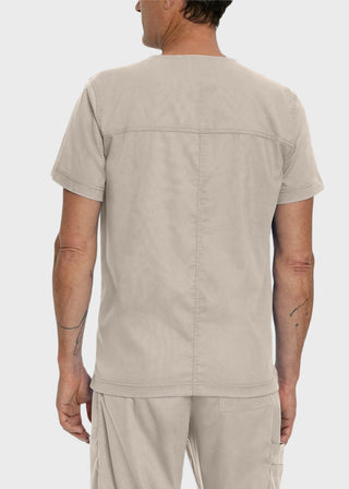 Landau Proflex Men's V-Neck Chest Pocket Solid Scrub Top