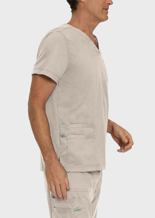Landau Proflex Men's V-Neck Chest Pocket Solid Scrub Top