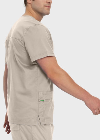 Landau Proflex Men's V-Neck Chest Pocket Solid Scrub Top