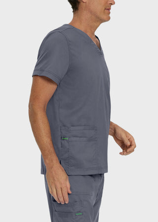 Landau Proflex Men's V-Neck Chest Pocket Solid Scrub Top