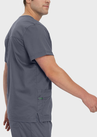 Landau Proflex Men's V-Neck Chest Pocket Solid Scrub Top