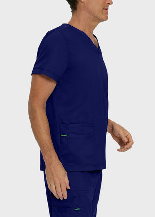 Landau Proflex Men's V-Neck Chest Pocket Solid Scrub Top