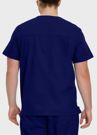 Landau Proflex Men's V-Neck Chest Pocket Solid Scrub Top