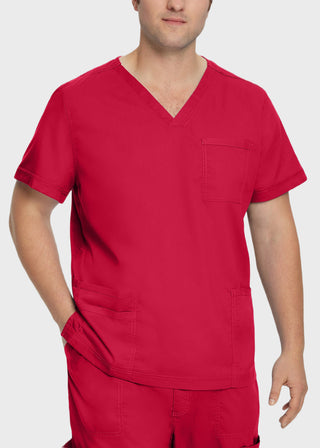 Landau Proflex Men's V-Neck Chest Pocket Solid Scrub Top