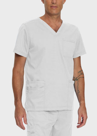 Landau Proflex Men's V-Neck Chest Pocket Solid Scrub Top