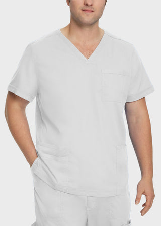 Landau Proflex Men's V-Neck Chest Pocket Solid Scrub Top
