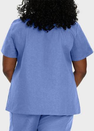 Free Embroidery Women's Double Pocket V-Neck Nursing Top