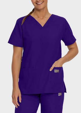 Landau ScrubZone Women's Double Pocket V-Neck Nursing Top