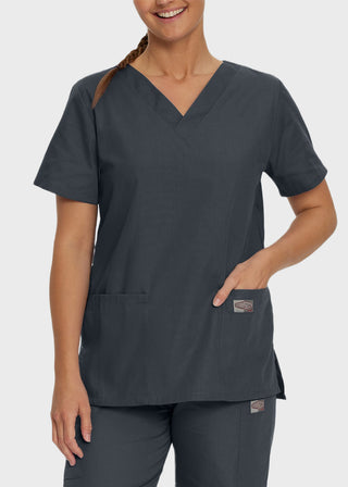 Landau ScrubZone Women's Double Pocket V-Neck Nursing Top
