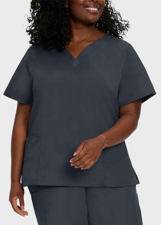 Landau ScrubZone Women's Double Pocket V-Neck Nursing Top