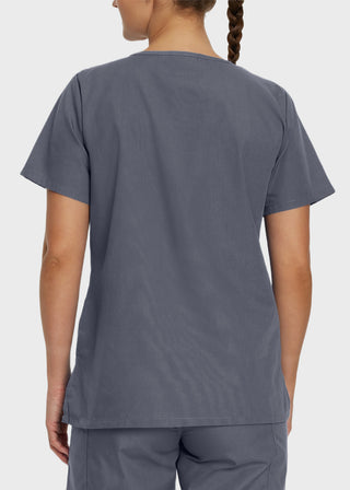 Landau ScrubZone Women's Double Pocket V-Neck Nursing Top