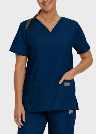 Landau ScrubZone Women's Double Pocket V-Neck Nursing Top