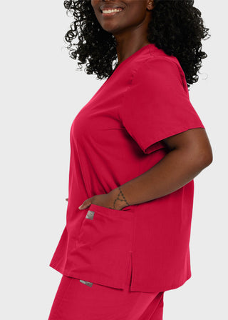 Landau Scrub Zone Women's V-Neck Scrub Top